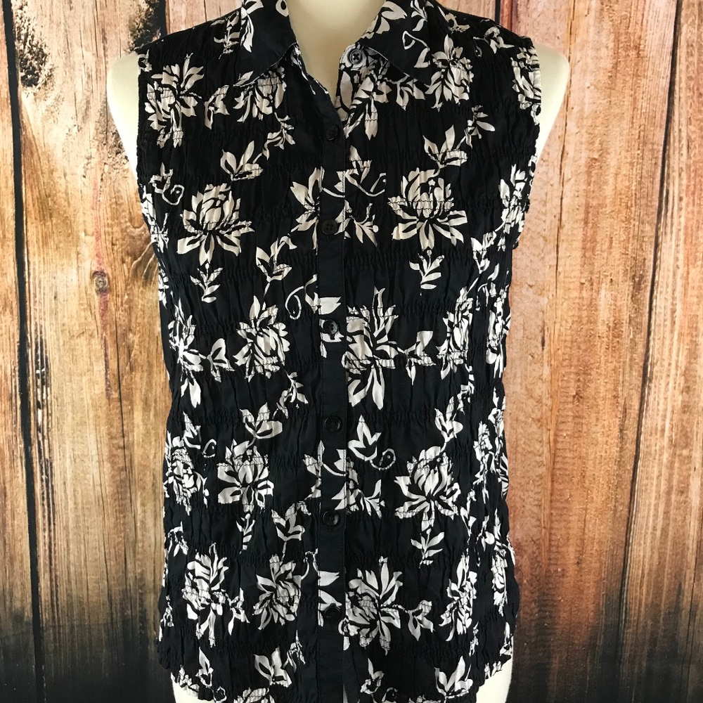 Madison Max Womens Button Front Blouse Size 10